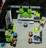 CUSTOM LEGO MAD SCIENTIST LABORATORY (1087 PCS ): 32 (NOW RARE) RETIRED MINIFIGURES FROM POWER MINERS, ROCK MONSTERS, AGENTS, CASTLE FANTASY ERA, MONSTER FIGHTERS, TROLLS, ANIMALS EXPERIMENTS & ANOMALIES, ETC (KIT 6)