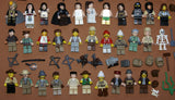 CUSTOM LEGO SET, PYRAMID RAIDERS ARCHEOLOGIC DIG WITH 33 NOW RARE RETIRED MINIFIGURES FROM ADVENTURES OF THE ORIENT EXPRESS & INDIANA JONES TEAM, SKELETONS, SNAKES SCORPIONS SPIDERS, 2 PYRAMIDS, OASIS, MANY ACCESSORIES 535 PCS (KIT 11) 20" X 10"