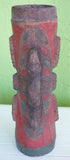 Rare Wood Polychrome Kundu Tribal Hourglass Drum, One of a Kind Hand Carved Hand Painted with Natural Pigments Percussion Instrument, collected in the 1990’s in the Lower Ramu River region, Papua New Guinea. 42A1