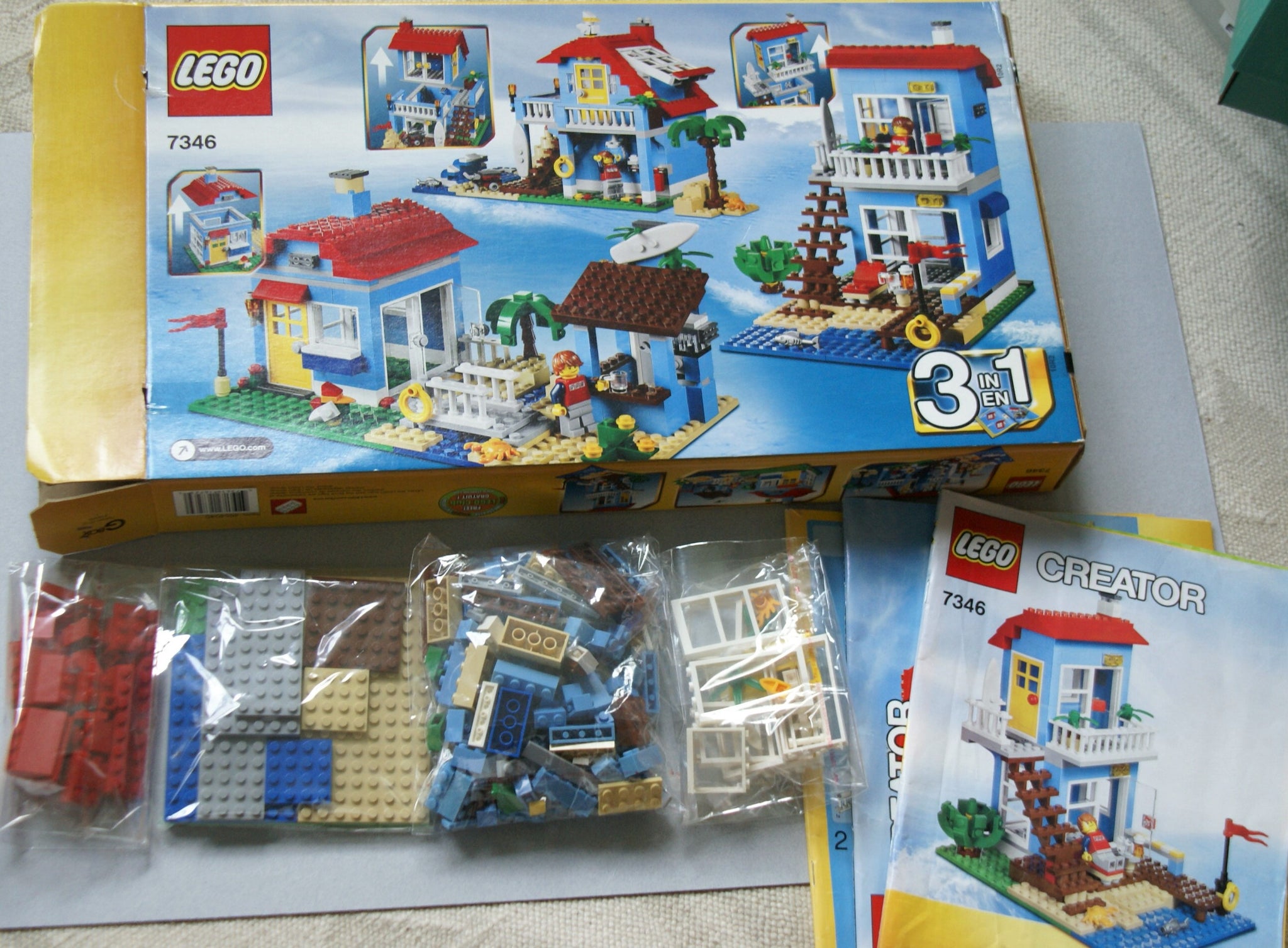 kiwi Erobrer Uddybe NOW RARE RETIRED LEGO CREATOR DREAM BEACH HOUSE 7346, 3 BUILDS INTO 1= –  Rarest Finds