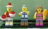 5, NOW RARE, RETIRED LEGO MINIFIGURES Serie 4,5,6 & 8, NEW, SURFER GIRL, FITNESS INSTRUCTOR, FLAMENCO DANCER, CHEERLEADER, COW GIRL, WITH SOME ACCESSORIES (ITEM 4) 25 PIECES