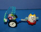 CUSTOM LEGO SET (20 PCS): 2, NOW RARE RETIRED, (NEW) MINIFIGURES & MRS PUFF, GARY THE SNAIL AND CARRIAGE, STROLLER WITH TRANSPARENT SUNROOF 3818 (KIT 33)