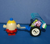 CUSTOM LEGO SET (20 PCS): 2, NOW RARE RETIRED, (NEW) MINIFIGURES & MRS PUFF, GARY THE SNAIL AND CARRIAGE, STROLLER WITH TRANSPARENT SUNROOF 3818 (KIT 33)