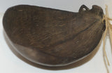 Rare Old “Big Man” Coconut Shell Cannibal Spoon or Ompi from the Azera (Adzera) People, Markham Valley, Morobe Province. Papua New Guinea. Private Collection, Mid 20th Century. ITEM SP1C, Good patina.