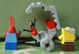 LEGO, UNIQUE CUSTOM CARRIAGE WITH SUNROOF & 2, NOW RARE, (NEW) RETIRED MINIFIGURES: BANDAGED SPONGEBOB 3832 IN HIS STROLLER AND MR KRABS 3825 (27 PCS) KIT 36