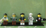 5 NOW RARE RETIRED LEGO MINIFIGURES, SOME FROM SERIE 7: BAGPIPER, COMPUTER PROGRAMMER WITH COFFEE CUP, GALAXY PATROL WITH GUN, DR. OCTOPUS FROM SPIDERMAN, MAITRE D' WITH FRYING PAN. 25 PIECES (SERIE 7)