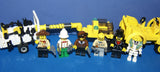 UNIQUE CUSTOM LEGO SET (143 PCS) WITH 6, NOW RARE, RETIRED MINIFIGURES: ADVENTURERS OF THE DESERT 7976 7988 7978 & BUGGY, CARTS, ACCESSORIES, WEAPONS, TOOLS (KIT SET ITEM 40) VAN BARRON, DR C. LIGHTNING, SAM SINISTER, J. THUNDER, HARRY CANE, MUMMY