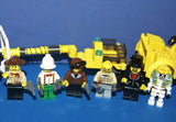 UNIQUE CUSTOM LEGO SET (143 PCS) WITH 6, NOW RARE, RETIRED MINIFIGURES: ADVENTURERS OF THE DESERT 7976 7988 7978 & BUGGY, CARTS, ACCESSORIES, WEAPONS, TOOLS (KIT SET ITEM 40) VAN BARRON, DR C. LIGHTNING, SAM SINISTER, J. THUNDER, HARRY CANE, MUMMY