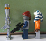 5 NEW, NOW ALL EXTREMELY RARE, RETIRED LEGO MINIFIGURES FROM STAR CLONE WARS: AHSOKA TANO 7680, SHAHAN ALAMA & WEAPON 8128 SW0287, BATTLE DROID PILOT, SILVER ASSASSIN DROID SW229 PLUS CUSTOM BUILD RADIO CONTACT TOWER (KIT 14) 25 PIECES.
