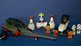 CUSTOM LEGO STAR WARS SETS (EPISODES 4/5/6) 7 NOW RARE RETIRED MINIFIGURES: DARTH VADER SW004, BIGGS DARKLIGHTER SW009, DARK RALTER SW012, 2 SCOUT TROOPERS SW005, SPY DROID ETC... SUPERSONIC JET, AMPHIBIAN CAR, ROAD BLOCKS, ACCESSORIES (140 PCS) KIT 45