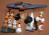 CUSTOM LEGO STAR WARS SETS (EPISODES 4/5/6) 7 NOW RARE RETIRED MINIFIGURES: DARTH VADER SW004, BIGGS DARKLIGHTER SW009, DARK RALTER SW012, 2 SCOUT TROOPERS SW005, SPY DROID ETC... SUPERSONIC JET, AMPHIBIAN CAR, ROAD BLOCKS, ACCESSORIES (140 PCS) KIT 45