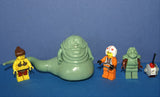 5 NOW RARE RETIRED LEGO MINIFIGURES FROM STAR WARS (EPISODES 4/5/6): JABBA THE HUT SW071, LUKE SKYWALKER SW019A, PRINCESS LEIA SW070, GUARD SW075 AND SPY DROID (22 PCS) KIT: ITEM 16