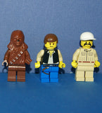 5, NOW RARE, RETIRED LEGO MINIFIGURES FROM STAR WARS (EPISODES 4/5/6): HAN SOLO, CHEWBACCA, PILOT, REBEL TECHNICIAN, CUSTOM SPY DROID (25 PCS) KIT: SET ITEM 18, 25 PIECES.
