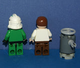 6, NOW RARE, RETIRED LEGO MINIFIGURES COLLECTIBLES FROM STAR WARS (EPISODES 4/5/6): LUKE SKYWALKER, HOTH REBEL, HAN SOLO, 2 CUSTOM DROIDS, GREEN PILOT (31 PCS) KIT SET ITEM 21, USED IN DISPLAYS