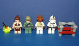 LEGO STAR WARS 4 NOW RARE RETIRED MINIFIGURES (EPISODE 4/5/6): PRINCESS LEIA SW085, SCOUT TROOPER, ADMIRAL ACKBAR SW287, REBEL SW240, SPY DROID, THRONE BENCH ETC... (33 PCS). KIT: ITEM 22