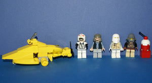 4, NOW RARE, RETIRED LEGO STAR WARS MINIFIGURES COLLECTIBLES (EPISODES 4/5/6): LANDO CABRISSIAN, TEN NUMB, TROOPER, REBEL + 1 REVOLVING RECEPTION TOWER & SUPERSONIC AMPHIBIAN SPEED JET PLANE (KIT ITEM SET 23) NOT PLAYED WITH, 54 PCS