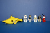 4, NOW RARE, RETIRED LEGO STAR WARS MINIFIGURES COLLECTIBLES (EPISODES 4/5/6): LANDO CABRISSIAN, TEN NUMB, TROOPER, REBEL + 1 REVOLVING RECEPTION TOWER & SUPERSONIC AMPHIBIAN SPEED JET PLANE (KIT ITEM SET 23) NOT PLAYED WITH, 54 PCS