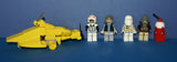 4, NOW RARE, RETIRED LEGO STAR WARS MINIFIGURES COLLECTIBLES (EPISODES 4/5/6): LANDO CABRISSIAN, TEN NUMB, TROOPER, REBEL + 1 REVOLVING RECEPTION TOWER & SUPERSONIC AMPHIBIAN SPEED JET PLANE (KIT ITEM SET 23) NOT PLAYED WITH, 54 PCS