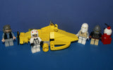 4, NOW RARE, RETIRED LEGO STAR WARS MINIFIGURES COLLECTIBLES (EPISODES 4/5/6): LANDO CABRISSIAN, TEN NUMB, TROOPER, REBEL + 1 REVOLVING RECEPTION TOWER & SUPERSONIC AMPHIBIAN SPEED JET PLANE (KIT ITEM SET 23) NOT PLAYED WITH, 54 PCS