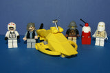 4, NOW RARE, RETIRED LEGO STAR WARS MINIFIGURES COLLECTIBLES (EPISODES 4/5/6): LANDO CABRISSIAN, TEN NUMB, TROOPER, REBEL + 1 REVOLVING RECEPTION TOWER & SUPERSONIC AMPHIBIAN SPEED JET PLANE (KIT ITEM SET 23) NOT PLAYED WITH, 54 PCS