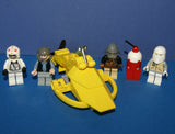 4, NOW RARE, RETIRED LEGO STAR WARS MINIFIGURES COLLECTIBLES (EPISODES 4/5/6): LANDO CABRISSIAN, TEN NUMB, TROOPER, REBEL + 1 REVOLVING RECEPTION TOWER & SUPERSONIC AMPHIBIAN SPEED JET PLANE (KIT ITEM SET 23) NOT PLAYED WITH, 54 PCS