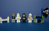 4, NOW RARE, RETIRED LEGO STAR WARS MINIFIGURES COLLECTIBLES (EPISODES 4/5/6): SNOWTROOPER, IMPERIAL TROOPER,  TROOPER SW187, HOTH REBEL, REFLECTIVE SPY TOWER DROID, BENCH & MORE (39 PCS). KIT: SET 25
