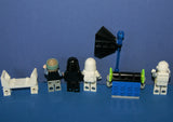 4, NOW RARE, RETIRED LEGO STAR WARS MINIFIGURES COLLECTIBLES (EPISODES 4/5/6): SNOWTROOPER, IMPERIAL TROOPER,  TROOPER SW187, HOTH REBEL, REFLECTIVE SPY TOWER DROID, BENCH & MORE (39 PCS). KIT: SET 25