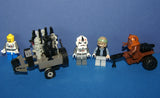 4, NOW RARE, RETIRED LEGO MINIFIGURES COLLECTIBLES FROM STAR WARS (EPISODES 4/5/6): 2 AT-AT DRIVERS, TROOPER, WICKET, EWOK PLUS TOOL & GUN CART & TRAVEL CART AND MORE (55PCS). SET 29, NOT PLAYED WITH