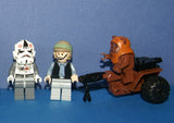 4, NOW RARE, RETIRED LEGO MINIFIGURES COLLECTIBLES FROM STAR WARS (EPISODES 4/5/6): 2 AT-AT DRIVERS, TROOPER, WICKET, EWOK PLUS TOOL & GUN CART & TRAVEL CART AND MORE (55PCS). SET 29, NOT PLAYED WITH