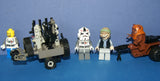 4, NOW RARE, RETIRED LEGO MINIFIGURES COLLECTIBLES FROM STAR WARS (EPISODES 4/5/6): 2 AT-AT DRIVERS, TROOPER, WICKET, EWOK PLUS TOOL & GUN CART & TRAVEL CART AND MORE (55PCS). SET 29, NOT PLAYED WITH