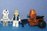 4, NOW RARE, RETIRED LEGO MINIFIGURES COLLECTIBLES FROM STAR WARS (EPISODES 4/5/6): 2 AT-AT DRIVERS, TROOPER, WICKET, EWOK PLUS TOOL & GUN CART & TRAVEL CART AND MORE (55PCS). SET 29, NOT PLAYED WITH