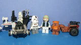 4, NOW RARE, RETIRED LEGO MINIFIGURES COLLECTIBLES FROM STAR WARS (EPISODES 4/5/6): 2 AT-AT DRIVERS, TROOPER, WICKET, EWOK PLUS TOOL & GUN CART & TRAVEL CART AND MORE (55PCS). SET 29, NOT PLAYED WITH