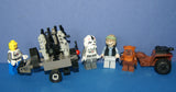 4, NOW RARE, RETIRED LEGO MINIFIGURES COLLECTIBLES FROM STAR WARS (EPISODES 4/5/6): 2 AT-AT DRIVERS, TROOPER, WICKET, EWOK PLUS TOOL & GUN CART & TRAVEL CART AND MORE (55PCS). SET 29, NOT PLAYED WITH