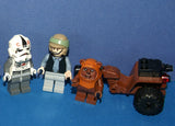 4, NOW RARE, RETIRED LEGO MINIFIGURES COLLECTIBLES FROM STAR WARS (EPISODES 4/5/6): 2 AT-AT DRIVERS, TROOPER, WICKET, EWOK PLUS TOOL & GUN CART & TRAVEL CART AND MORE (55PCS). SET 29, NOT PLAYED WITH