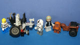 4, NOW RARE, RETIRED LEGO MINIFIGURES COLLECTIBLES FROM STAR WARS (EPISODES 4/5/6): 2 AT-AT DRIVERS, TROOPER, WICKET, EWOK PLUS TOOL & GUN CART & TRAVEL CART AND MORE (55PCS). SET 29, NOT PLAYED WITH