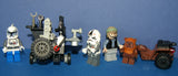 4, NOW RARE, RETIRED LEGO MINIFIGURES COLLECTIBLES FROM STAR WARS (EPISODES 4/5/6): 2 AT-AT DRIVERS, TROOPER, WICKET, EWOK PLUS TOOL & GUN CART & TRAVEL CART AND MORE (55PCS). SET 29, NOT PLAYED WITH