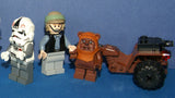 4, NOW RARE, RETIRED LEGO MINIFIGURES COLLECTIBLES FROM STAR WARS (EPISODES 4/5/6): 2 AT-AT DRIVERS, TROOPER, WICKET, EWOK PLUS TOOL & GUN CART & TRAVEL CART AND MORE (55PCS). SET 29, NOT PLAYED WITH