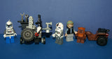 4, NOW RARE, RETIRED LEGO MINIFIGURES COLLECTIBLES FROM STAR WARS (EPISODES 4/5/6): 2 AT-AT DRIVERS, TROOPER, WICKET, EWOK PLUS TOOL & GUN CART & TRAVEL CART AND MORE (55PCS). SET 29, NOT PLAYED WITH