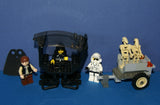 LEGO STAR WARS (EPISODES 1 & 4/5/6), 5, NOW RARE, RETIRED (BUT NEW) MINIFIGURES COLLECTIBLES: HAN SOLO, EMPEROR PALPATINE, SCOUT TROOPER, 2 BATTLE DROIDS, 1 DROID CART, 1 COVERED THRONE WITH SUNROOF... (ITEM 31) (DISPLAY) 50 PIECES