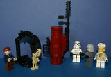 LEGO STAR WARS (EPISODES 4/5/6). 5 NEW, NOW RARE RETIRED MINIFIGURES COLLECTIBLES MFS: HAN SOLO, GENERAL VEERS, REBEL, STORM TROOPER, BATTLE DROID, 1 CRANE & SPY SPOTTING TOWER (KIT SET ITEM 32) 46 PIECES (DISPLAY)