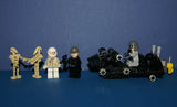 5 NOW RARE RETIRED LEGO MINIFIGURES FROM STAR WARS (EPISODES 1 & 4/5/6): IMPERIAL PILOT SW294, REBEL SW252, 2 BATTLE  DROIDS SW001c, AT-AT PILOT SW093 (76 PCS) KIT SET ITEM 34