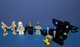 5 NOW RARE RETIRED LEGO MINIFIGURES FROM STAR WARS (EPISODES 1 & 4/5/6): IMPERIAL PILOT SW294, REBEL SW252, 2 BATTLE  DROIDS SW001c, AT-AT PILOT SW093 (76 PCS) KIT SET ITEM 34