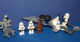 4 NOW RARE RETIRED (NEW) LEGO MINIFIGURES COLLECTIBLES FROM STAR WARS (EPISODE 3): WOOKIEE, 3 DIFFERENT CLONE TROOPERS + 2 MACHINES DROID METAL DETECTOR & WAR DEFENSE MACHINE (52 PCS) (ITEM 39)