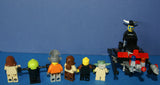 LEGO STAR WARS, 7 NOW RARE RETIRED MINIFIGURES: PILOT COMMANDER, ANAKIN SKYWALKER SW183, 2 QUI-GON JINN SW172 & SW027, YODA SW051, AHSOKA SW192, SPY DROID, BATTLE JET MACHINE (KIT SET ITEM 43) 77 PIECES CLONE WARS EPISODE 1,2