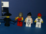 LEGO SPACE INSECTOIDS VS MARTIAL ARTS "BOAT PEOPLE" TEAM: 10 MINIFIGURES: 5 INSECTOIDS, 2 DROIDS, 3 MARTIAL ART & KARATE MFS ON ARMORED BOAT (127 PIECES) KIT ITEM 47