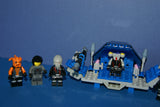 8 LEGO MINIFIGURES, NOW RARE & RETIRED, FROM SPACE POLICE: 2 DIFF KRANXX SP093, RENCH SP110, SQUIDTRON SP111, 2 SKULL TWINS SP101, 3 DIFFERENT SPACE POLICEMEN SP104, SP106, THRONE WITH BUILT-IN DEFENSE SYSTEM (127 PIECES) KIT: SET 48