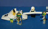 7, NOW VERY RARE, RETIRED LEGO MINIFIGURES (YEAR 2002): SPACE UNITRON & ICE PLANET. PLUS 2 CUSTOM BUILDS ICE JET MOBILE & ICE OUTPOST TO REFUEL, DRINK & FOR MEDICAL EMERGENCIES, LOADS OF ACCESSORIES (ITEM SET 50) 96 PIECES