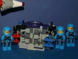 LEGO, 6 NOW RARE RETIRED ALIEN CONQUEST MINIFIGURES: ALIEN TROOPERS AC003, ALIEN DEFENSE UNIT SOLDIER AC016 + 2 UNIQUE CUSTOM BUILDS: ROCKET LAUNCH TOWER & ROCKET, ASTONAUT TOOL BENCH 194 PCS. (KIT ITEM SET 51)