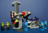 LEGO, 6 NOW RARE RETIRED ALIEN CONQUEST MINIFIGURES: ALIEN TROOPERS AC003, ALIEN DEFENSE UNIT SOLDIER AC016 + 2 UNIQUE CUSTOM BUILDS: ROCKET LAUNCH TOWER & ROCKET, ASTONAUT TOOL BENCH 194 PCS. (KIT ITEM SET 51)