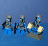 4, NOW RARE, LEGO STAR WARS MANDALORIAN TROOPER MINIFIGURES COLLECTIBLES (7914  SW029) WITH JETPACKS PLUS 3 CUSTOM BUILDS, ARTICULATED DROID MONSTER ROBOT (59 PCS). KIT ITEM  54